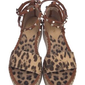 Valentino Garavani Leopard Print Platform Sandals